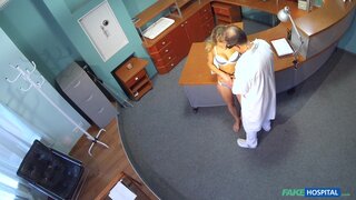 Fake Hospital - Hot blonde raises doc's temperature - 04/03/2015