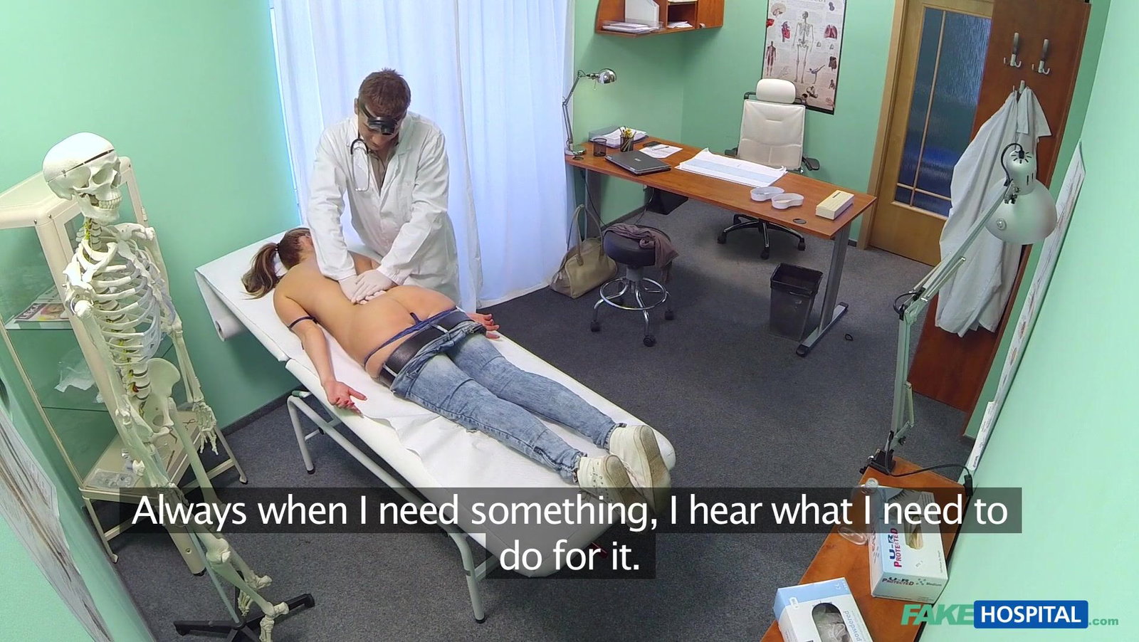 Fake Hospital - Doctor prescribes an erotic massage for sexy blonde patient - 04/17/2015