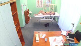 Fake Hospital - Brunette Gets Doc on the Exam Table - 04/21/2015