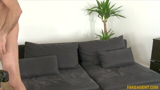 Fake Agent - Shy blonde babe takes first time facial in office - 04/25/2015
