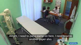 Fake Hospital - Short haired hottie has no insurance but has a very tight pussy - 05/12/2015