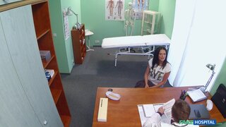 Fake Hospital - Hot black haired mom cheats on hubby with doctor - 05/19/2015