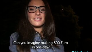 Public Agent - Hot brunette spreads her legs for outdoor fucking - 06/12/2015