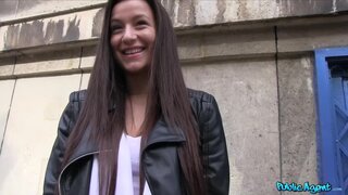 Public Agent - Shy brunette has sex in restaurant toilet for cash - 06/08/2015
