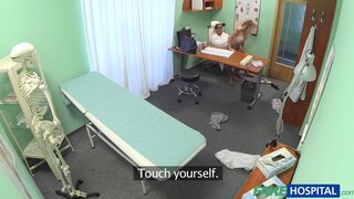 Fake Hospital - Triple cumshot from doctor when his mistress visits his office - 06/09/2015