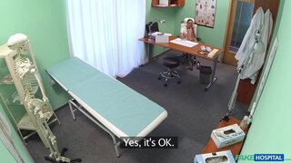 Fake Hospital - Hot brunette nurse gives patient some sexual healing - 06/16/2015