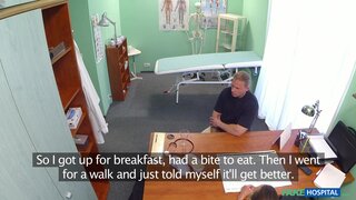 Fake Hospital - Hot brunette nurse gives patient some sexual healing - 06/16/2015