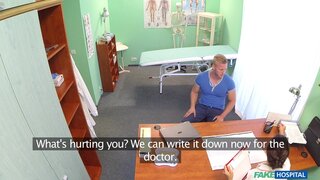 Fake Hospital - Sexy nurse gets a mouthful of cum in the doctors office - 07/03/2015
