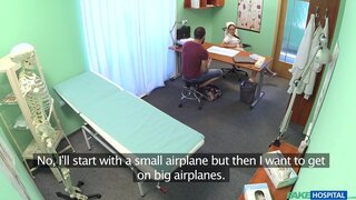 Fake Hospital - Brunette in tight fit nurse outfit fucks her patient - 07/14/2015