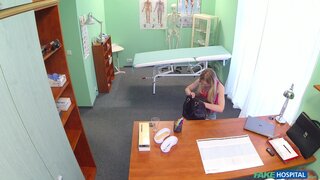 Fake Hospital - Slim blonde uses her sexy body and tongue to get a job - 07/17/2015