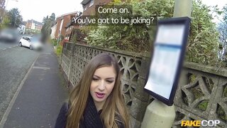 Fake Cop - An officer not a gentleman: Stunning busty brunette can't resist - 08/17/2015