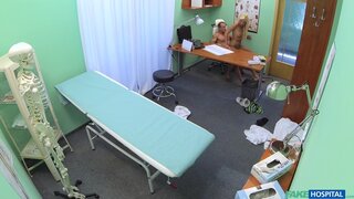 Fake Hospital - Sexy suspicious doctors wife has hot sex with him in his office - 08/18/2015