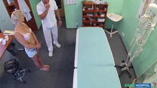 Fake Hospital - Doctor helps petite euro chicks back ache with a dose of hot sex - 08/21/2015