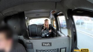 Fake Taxi - Petite blonde in pull up stockings - 08/30/2015