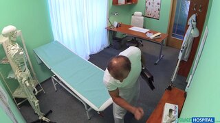 Fake Hospital - Slim blonde gets creampied after fucking in the toilet and the doctors office - 09/08/2015