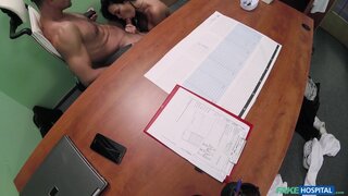 Fake Hospital - Doctor fucks Porn actress over desk - 12/01/2015