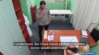 Fake Hospital - Nurse helps stud get an erection - 12/08/2015