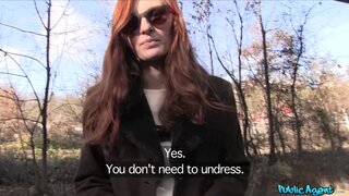 Public Agent - Horny redhead fucked hard outdoors - 12/18/2015