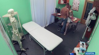 Fake Hospital - Stud cums all over nurses stomach - 02/26/2016