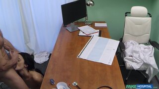 Fake Hospital - Petite brunette gets full treatment - 03/11/2016