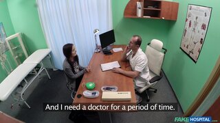 Fake Hospital - Black haired student wants cock - 03/15/2016