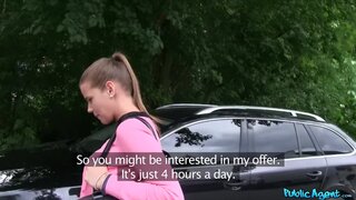 Public Agent - College Teen Fucks for Cash Outside - 07/24/2016