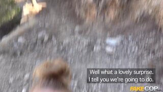 Fake Cop - British Thief Fucks UK Cop Outdoors - 09/12/2016