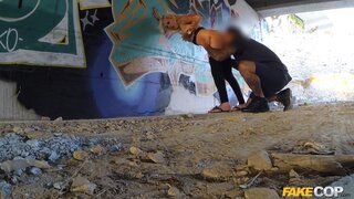 Fake Cop - Slutty Brit Gets a Facial from a Cop - 11/14/2016