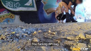 Fake Cop - Slutty Brit Gets a Facial from a Cop - 11/14/2016