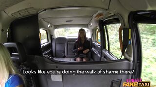 Female Fake Taxi - Hot blonde driver eats ebony ass - 11/24/2016