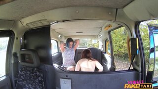 Female Fake Taxi - Naughty Brunette with Huge Dildo - 12/29/2016
