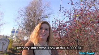 Public Agent - Lost Blonde Sucks Cock for Cash - 02/03/2017