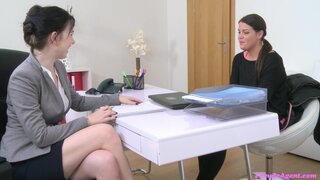 Female Agent - Shy Beauty Seduced by Busty Agent - 02/04/2017