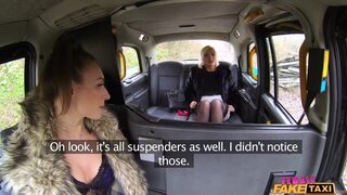 Female Fake Taxi - Squirting Lesbian Orgasms in Taxi - 03/12/2017