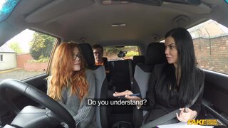 Fake Driving School - Sweet redhead in Hard Threesome - 03/19/2017