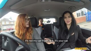 Fake Driving School - Sweet redhead in Hard Threesome - 03/19/2017