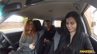 Fake Driving School - Sweet redhead in Hard Threesome - 03/19/2017