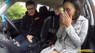 Fake Driving School - Beautiful Black Teen Learns to Ride - 04/07/2017