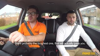 Fake Driving School - Lad Distracted by Pussy on Test - 04/14/2017