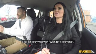 Fake Driving School - Lad Distracted by Pussy on Test - 04/14/2017