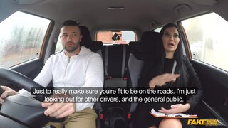 Fake Driving School - Lad Distracted by Pussy on Test - 04/14/2017