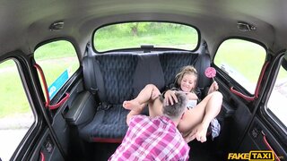 Fake Taxi - Teen Rubs Lollypop On Her Pussy - 05/25/2017