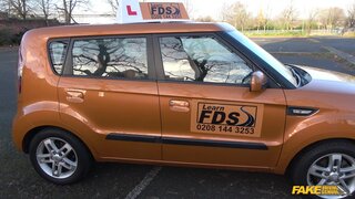 Fake Driving School - Naughty Student Late for Her Exam - 07/14/2017