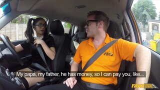 Fake Driving School - Learner sucks cock for lessons - 08/25/2017