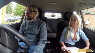 Fake Driving School - Busty blonde is cum hungry on test - 11/07/2017