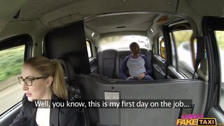 Female Fake Taxi - Back seat blowjob for lucky stud - 11/23/2017