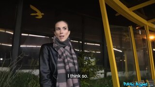 Public Agent - Night time outdoor sex at the station - 12/04/2017