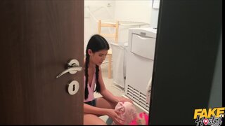 Fake Hostel - Geeky backpacker caught fapping - 12/08/2017