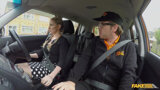 Fake Driving School - Instructor spunks in Georgie's mouth - 01/01/2018