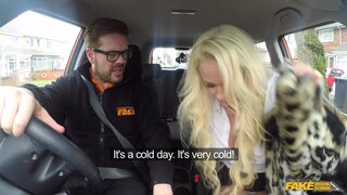 Fake Driving School - Horny car sex for busty blonde MILF - 02/12/2018